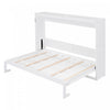 Evelyn Space-Saving Murphy Wall Bed with Foldable Cabinet Design,Queen Size,White Queen Bed