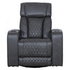 Kingsley 37 in. Leather Match Swivel Glider Recliner - Charcoal | Fauteuil inclinable pivotant a mouvement coulissant Kingsley de 37 po en cuir assorti - Charbon