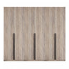 Lee Modern 3-Piece Wardrobe Closet in Rustic Gray Armoire