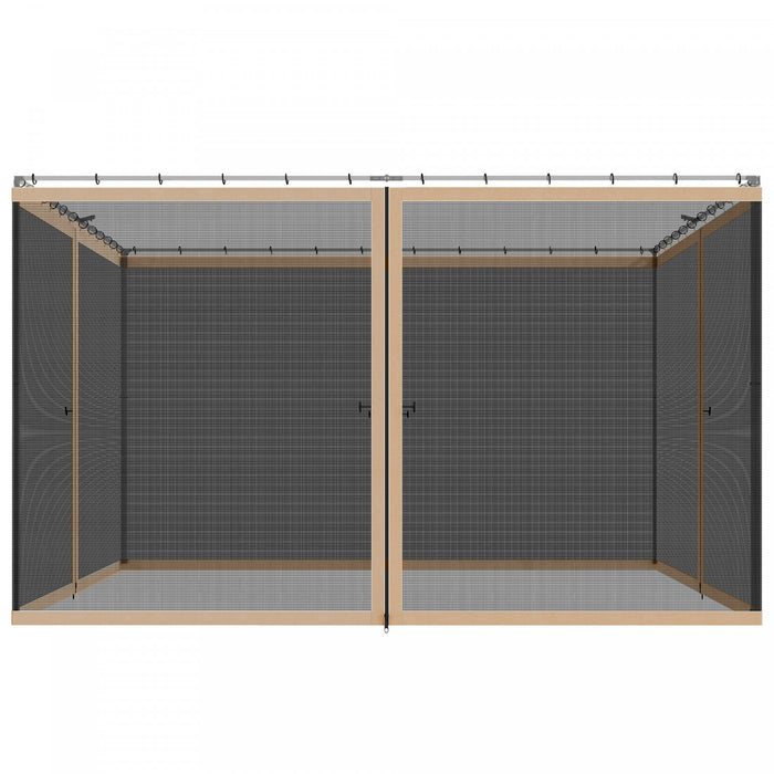 Outsunny 10' x 12' Gazebo Replacement Mosquito Netting, Beige