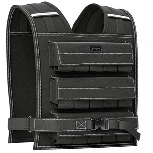 Soozier 33lbs Adjustable Weighted Vest With 15 Metal Weights