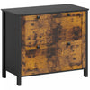 HOMCOM 2 Drawer Lateral File Cabinet for Letter, A4, Legal Size, Rustic