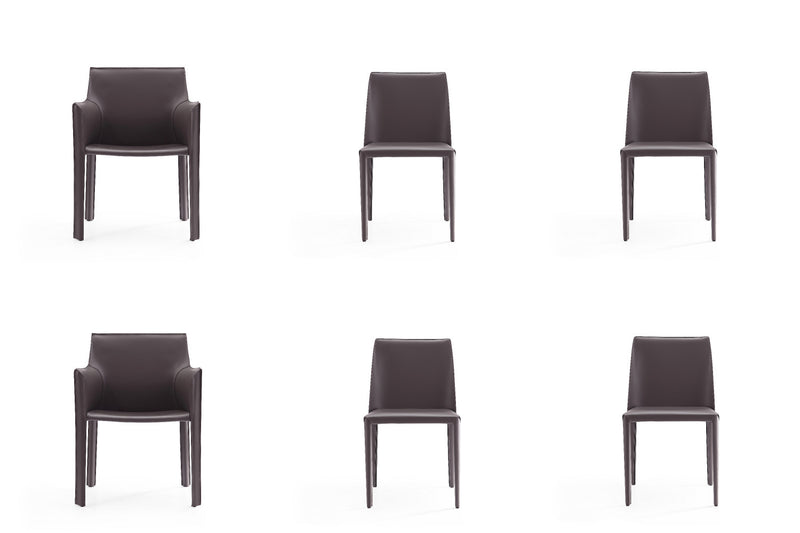 Paris Modern 6-Piece Dining Chair Set in Gray