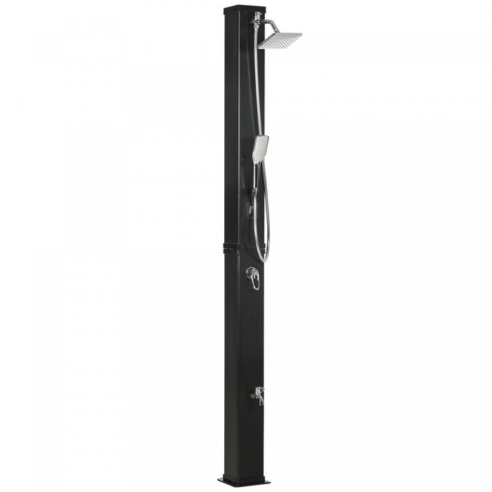 Outsunny 7ft Outdoor Solar Shower With Handheld Shower Head, 10.6 Gallon