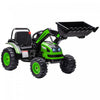 Aosom Kids Digger Powered Ride-On Excavator 6v Battery Powered Construction Tractor Music Headlight Moving Forward Backward Gear For 3-5 Years Old Green