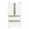 Forno Espresso Moena 36-inch French Door Refrigerator in White, 19.2 cu.ft. - FFRBI1820-36WHT