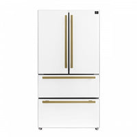 Forno Espresso Moena 36-inch French Door Refrigerator in White, 19.2 cu.ft. - FFRBI1820-36WHT