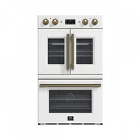 Forno Asti 30-Inch Double Electric Wall Oven in White, 7.36 cu. ft. - FBOEL1340-30WHT