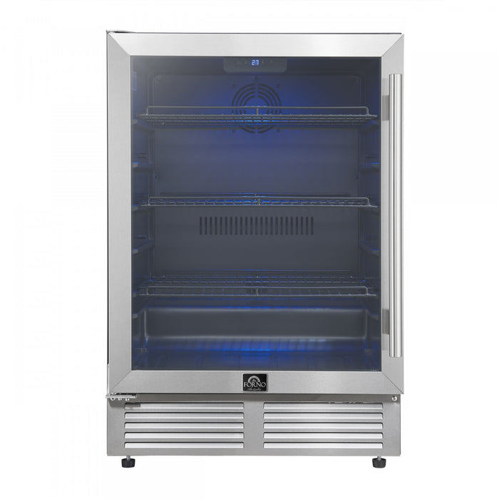 Forno Frescolino 24\" Beverage Cooler, Stainless Steel, 188 Can Capacity, -FWCDR6665-24S