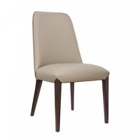 Belmont Contemporary Wood Upholstered Side Chair in Taupe - Set of 2 