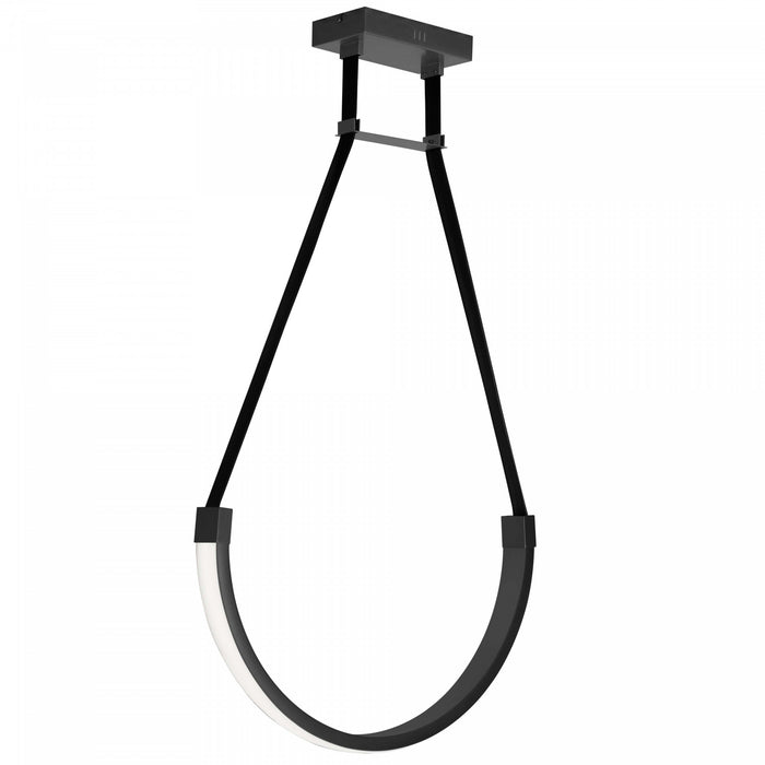 Dainolite Regan LED Pendant 30w Matte Black White Silicone Diffuser Lamp