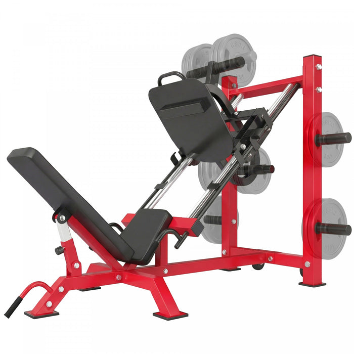 Soozier Adjustable Leg Press Machine with Wheels & Calf Block for Home Gym