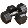 Soozier 2 x 30lbs Rubber Dumbbells Weight Set, Dumbbell Hand Weight for Body Fitness Training