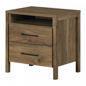 Gravity 2-drawer Nightstand - Natural Mango 