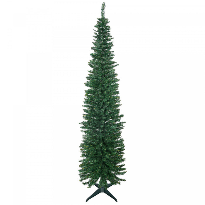Homcom 7ft Pencil Artificial Christmas Tree With 499 Branches