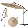 Costway 10FT Patio Solar-Lighted 112 LED Cantilever Offset Umbrella Crank Tilt Outdoor