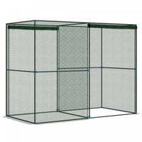 Outsunny 8' x 4' Crop Cage, Plant Protection Tent with Zippered Doors