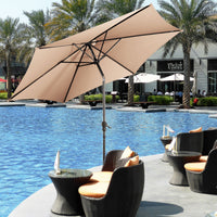 Costway 9FT Patio Umbrella Market Sun Shade Steel Tilt W/ Crank Outdoor Yard Garden