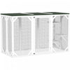 Pawhut Cat Cage Indoor Catio Outdoor Cat Enclosure Pet House Small Animal Hutch For Rabbit, Kitten, Crate Kennel With Waterproof Roof, Multi-level Platforms, Lock, White