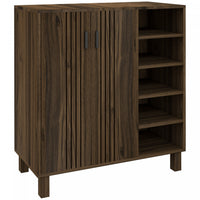 HOMCOM Shoe Cabinet with 5-tier and Open Shelves for 17 Pairs
