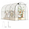 Outsunny Polytunnel Greenhouse with Mesh Window, Grow House Tent, Clear