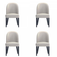 Hillman Modern Wood Upholstered Dining Chair in Light Gray - Set of 4 