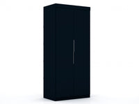 Mulberry Contemporary Modern 2-Piece Wardrobe Closet in Midnight Blue 