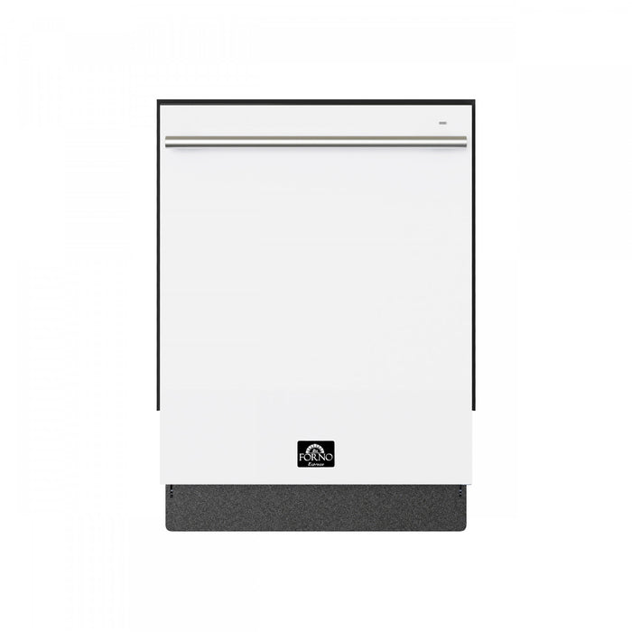 Forno Romano 24 in. Built-In Tall Tub Dishwasher in White, Top Control, 52 dBA - FDWBI8035-24WHT