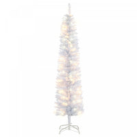 Homcom 6' Pre-lit Pencil Artificial Christmas Tree W/ 100 Leds