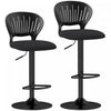 HOMCOM Bar Stools Set of 2, Modern Swivel Counter Height Barstools, Black