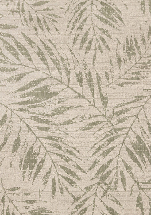 Jackson Taupe White Elegant Border Outdoor Rug, 7'10\" x 10'6\" Outdoor Area Rug