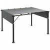 Outsunny 2 Pcs 16 X 4ft Pergola Shade, Uv Protection Pergola Canopy, Grey