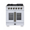 Forno Capriasca 30\" White Gas Range 4.32 cu.ft -FFSGS6460-30WHT