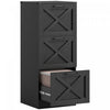 HOMCOM 3 Drawer File Cabinet, Filing Cabinet Fits Letter/A4 Size, Black