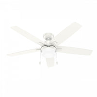 Anisten Ceiling Fan with Light Fixture - White 