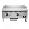 FORNO Commerciale 24 Inch Gas Griddle, 2 Burners, 60,000 BTUs, Stainless Steel - FCMGG0055-24
