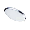 Dainolite Cfled Ceiling Flush Mount 15\" Dia Polished Chrome Trim White Shade Lamp