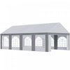 Outsunny 26 X 13ft Party Tent With Sides, 8 Windows And 2 Doors