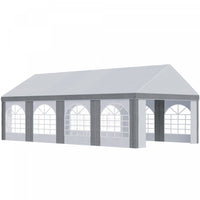 Outsunny 26 X 13ft Party Tent With Sides, 8 Windows And 2 Doors