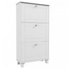 HOMCOM Modern Shoe Cabinet with 3 Flip Drawers for 12 Pairs of Shoes