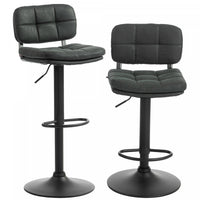 HOMCOM Bar Stools Set of 2, Adjustable Swivel Counter Height Barstools