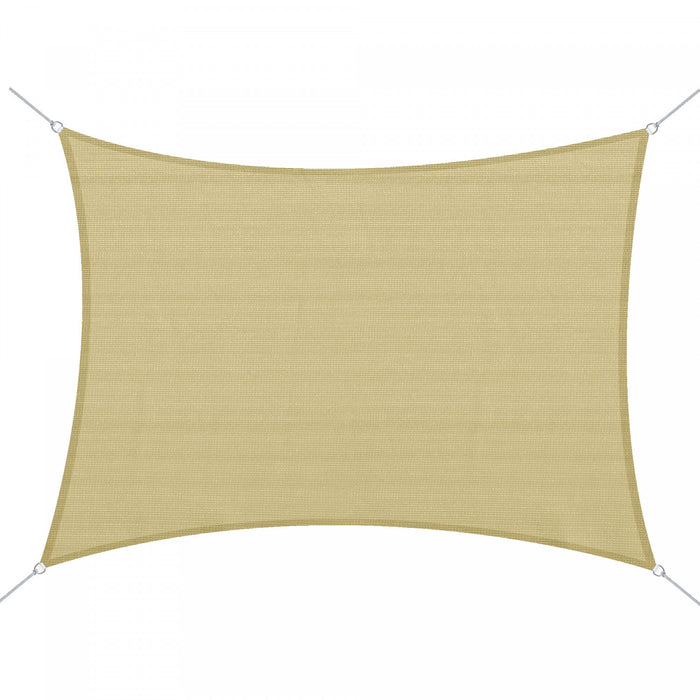 Outsunny Rectangle 20'x 16' Sun Shade Sail Top Cover Fabric Outdoor Shelter Backyard Window Garden Sand Carrying Bag Sand