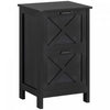 HOMCOM File Cabinet with 2 Drawers Filing Cabinet for A4 Letter, Black