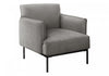 Monarch Specialties - Accent Chair, 33\" H, Upholstered, Living Room, Bedroom, Grey Fabric, Black Metal Legs