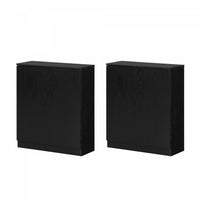 Arum Set Of 2 Sideboards With 2 Doors Black Oak - South Shore Buffet