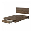 Holland Platform Bed And Headboard Set Natural Walnut - South Shore