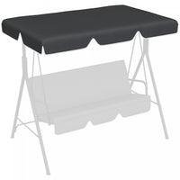 Outsunny 2 Seater Swing Canopy Replacement, Outdoor Swing Seat Top Cover, Uv50+ Sun Shade (canopy On