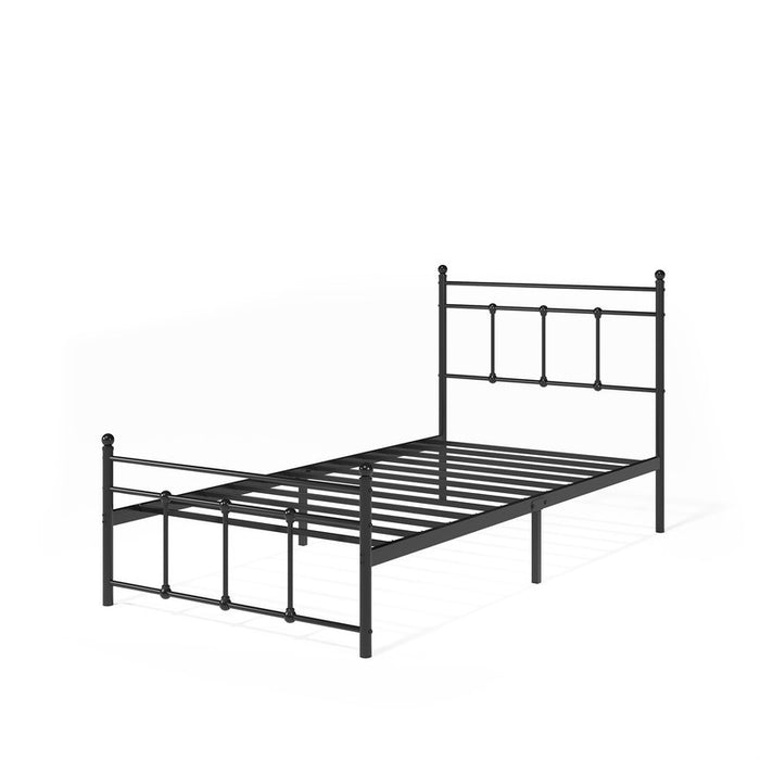 Nicholas Metal Platform Bed with Headboard - Twin Size