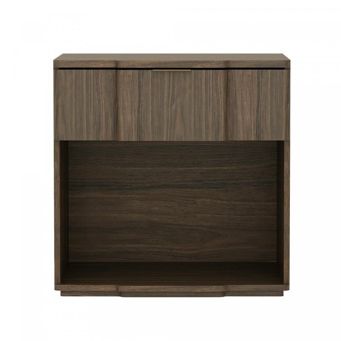 Clive Mid-Century Modern 22\" Nightstand in Walnut (1-Drawer)
