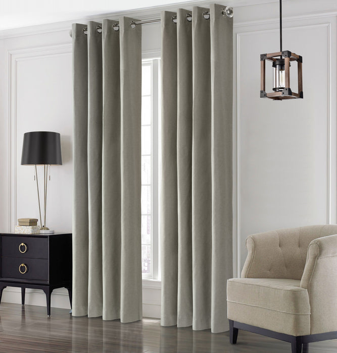 Edison Light Grey Grommet Curtain Panel - 52\" X 84\"